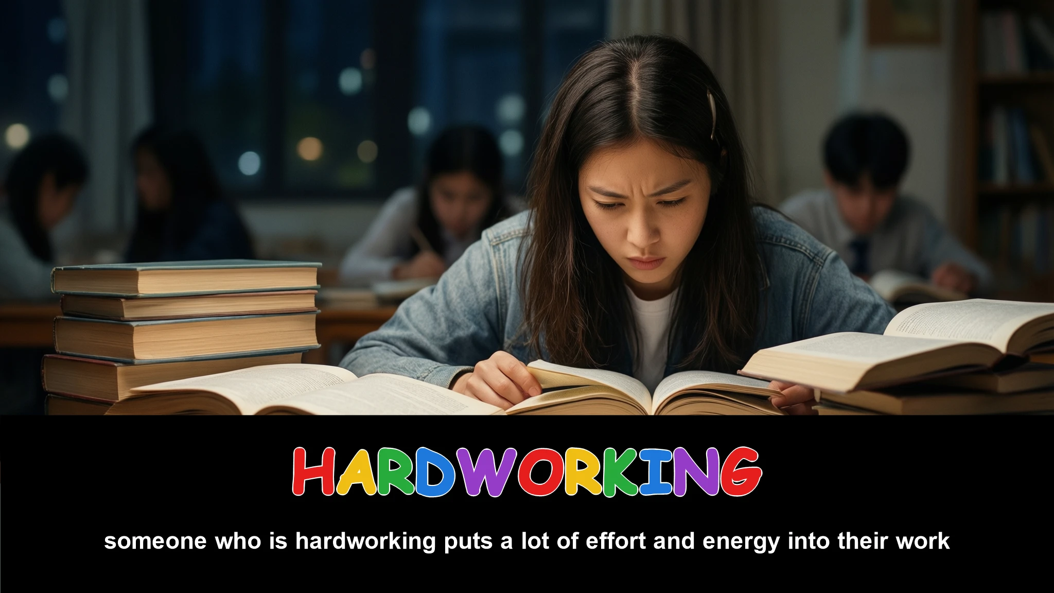 English Illustration for hardworking